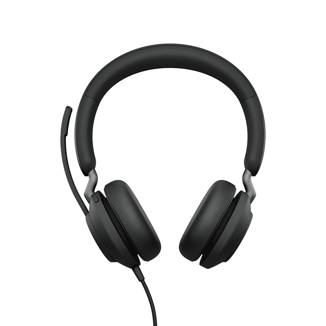 Jabra Evolve2 40 SE - Stereo-Headset mit verlängertem USB-C-Kabel, Geräuschunterdrückung und 3-Mikro