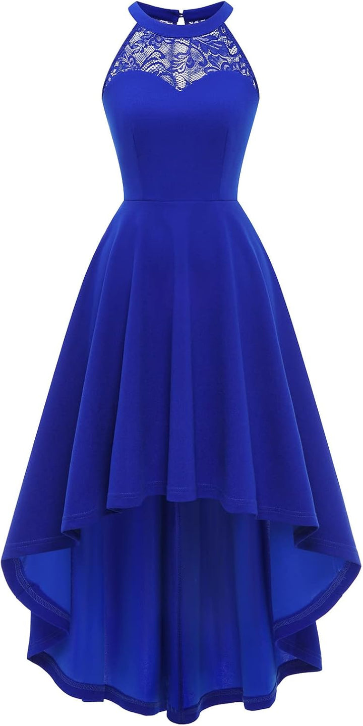 Bbonlinedress Abendkleider elegant für Hochzeit gast festliches Kleid Damen Neckholder Konfirmations