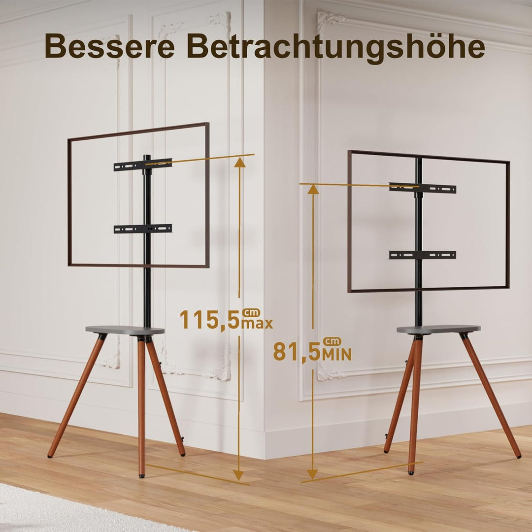 ECOTINY TV staffelei für 40 bis 65 Zoll LCD LED OLED Bildschirm bis zu 35 kg, höhenverstellbar und s