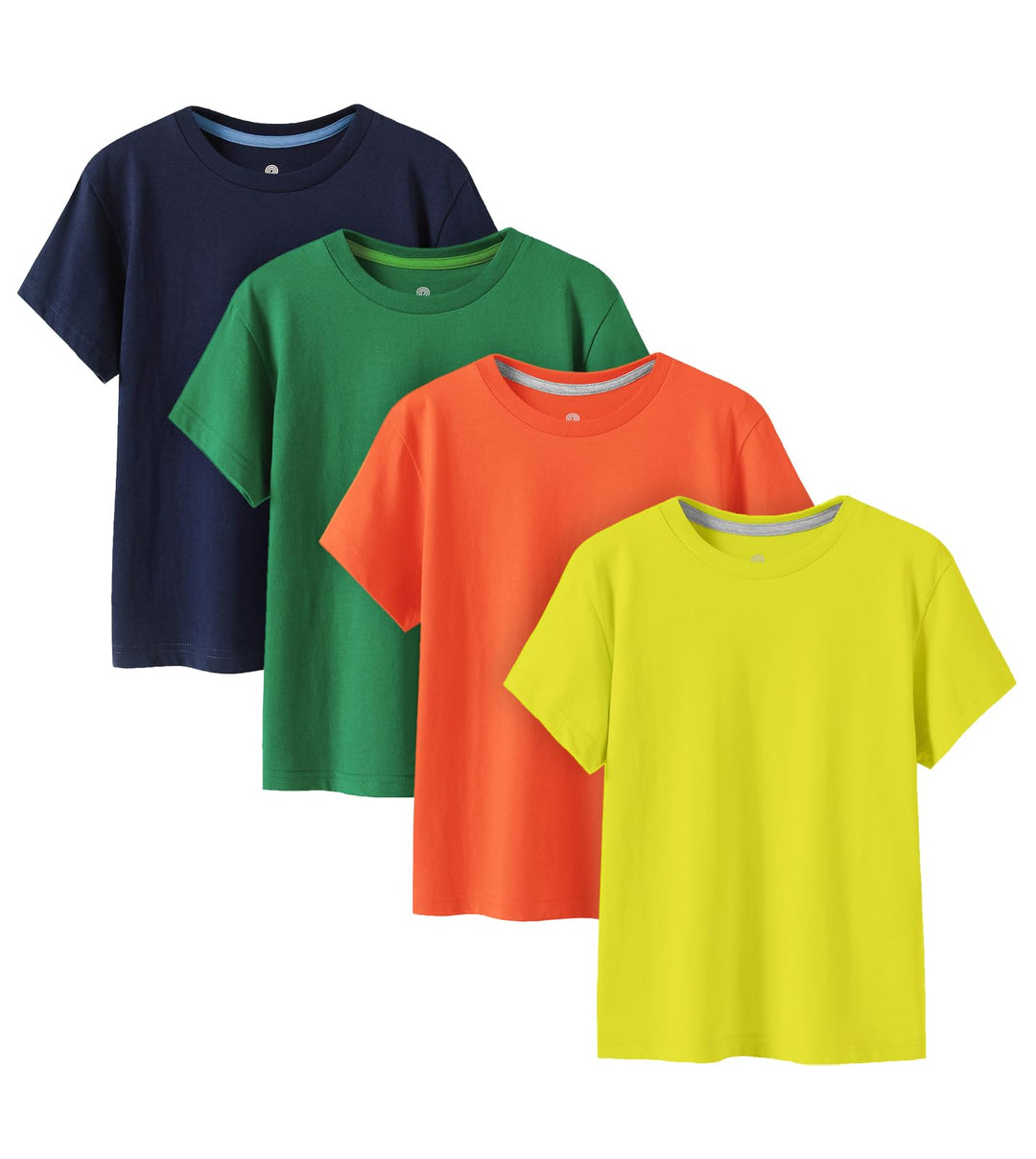 LAPASA Kinder T Shirt 100% Baumwolle 4er Pack Unisex 3-13 Jahre/ 95-165 Jungen Jungs Sport Tshirt K0