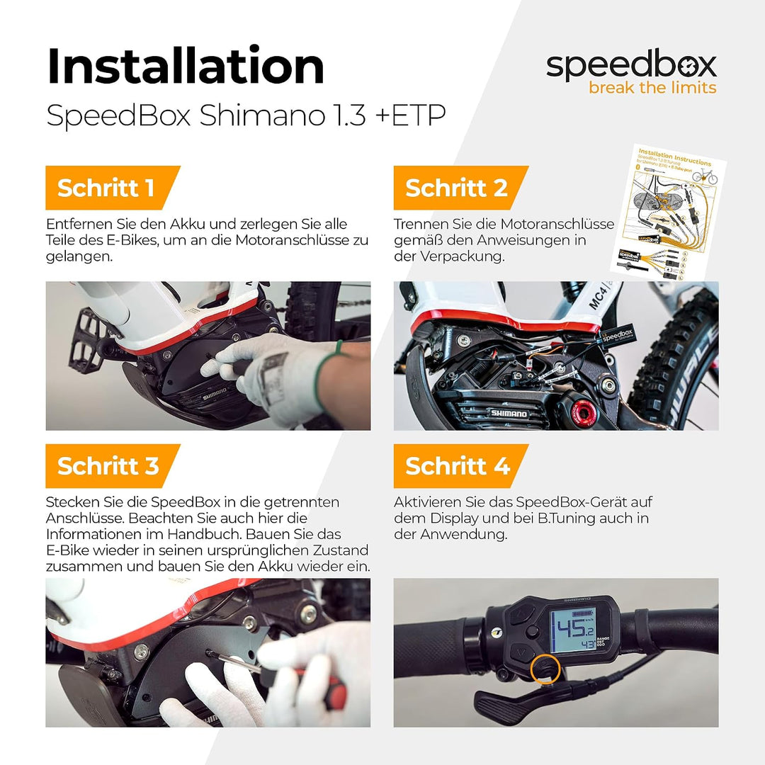 SPEEDBOX 1.3 B.Tuning Bluetooth für Shimano EP8 + E-Tube Port Di2 + Satellite System kompatibel E-Bi