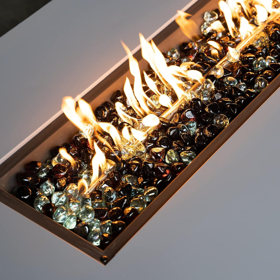 Mr. Fireglass 4,5 kg gemischte Feuerglas-Diamanten für Kamin, Feuerstelle und Landschaftsbau, 2,5 cm