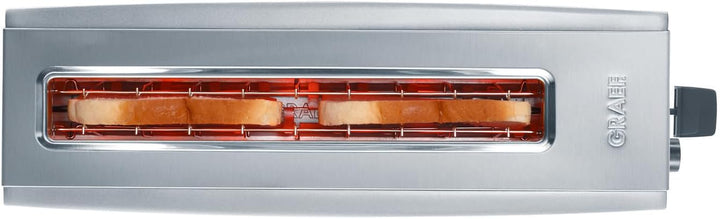 GRAEF Langschlitz-Toaster TO 90, Edelstahl, silber, TO90 Single, Single