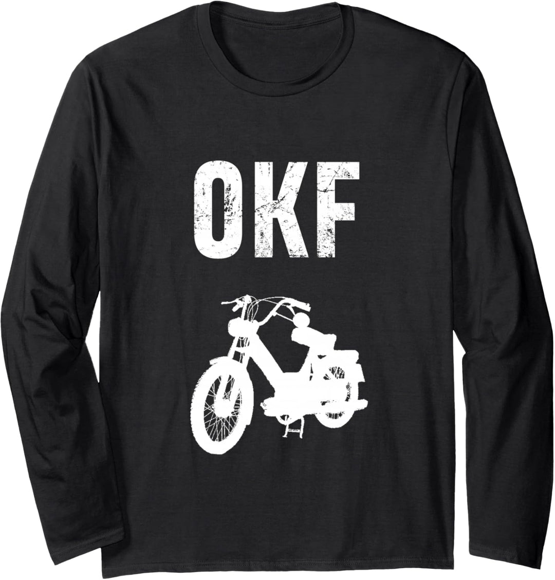 Moped Dorf spekulieren fahren Ortskontrollfahrt OKF Langarmshirt