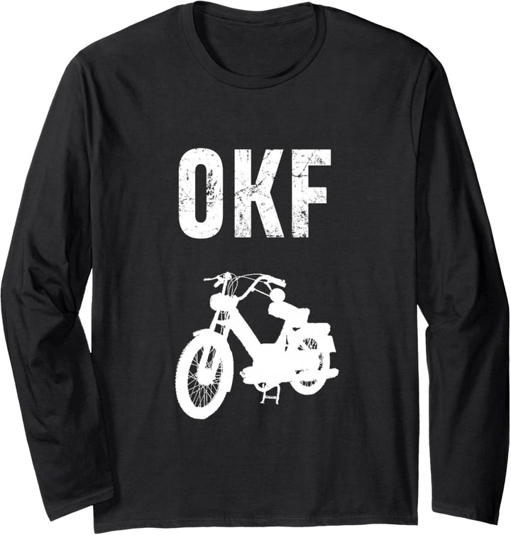 Moped Dorf spekulieren fahren Ortskontrollfahrt OKF Langarmshirt