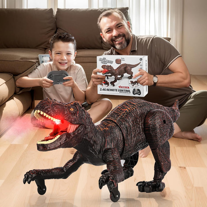 Dinosaurier-Spielzeug, ferngesteuert, Kinder, 2,4 GHz, RC Dino Roboter mit Sprühfunktion, Sound und