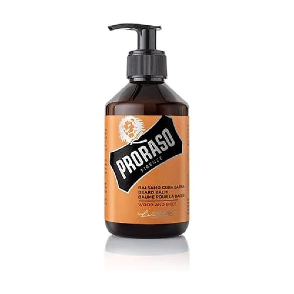 Proraso Beard Balm, Wood and Spice, 300 ml, duftende Bartpflege erweicht und schützt den Bart, Bart