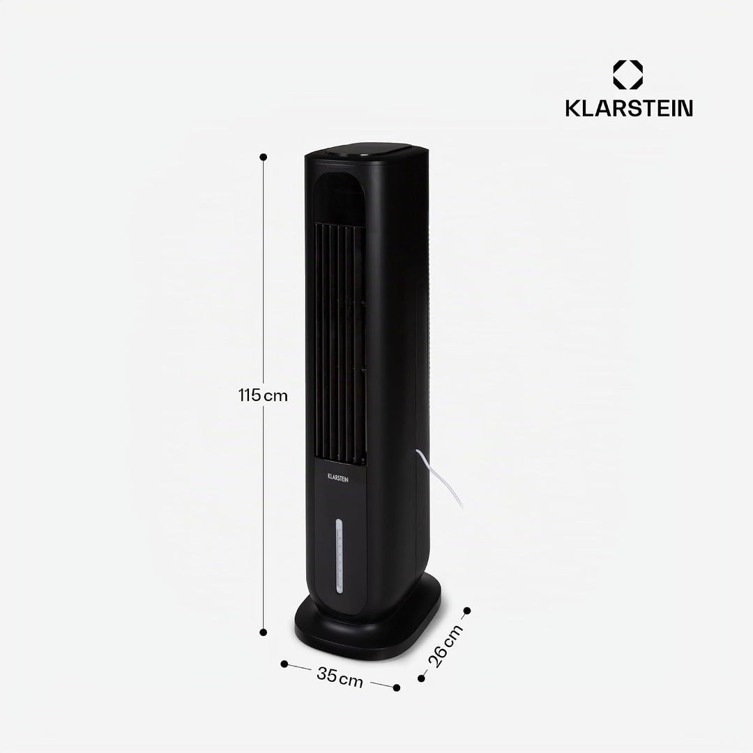 Klarstein Polar Tower Smart – Luftreiniger, Ionisator, WLAN: App-Steuerung, 85 W, 3306 m³/h, 4 Gesch