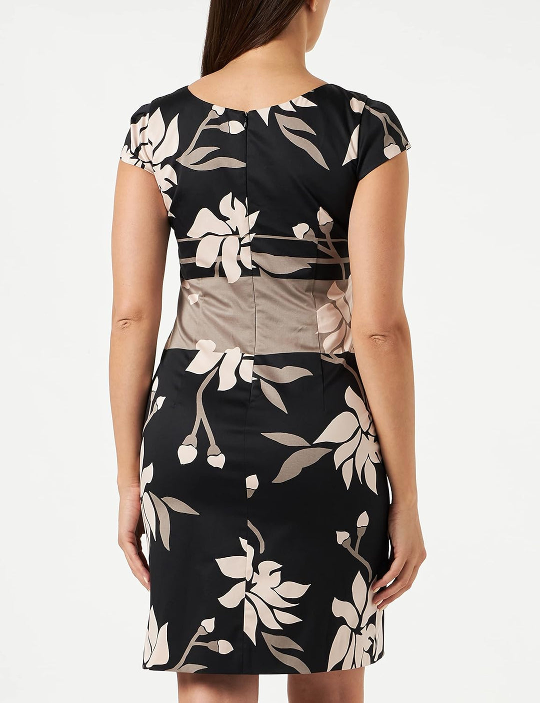 comma Damen Kleid, Grey/Black 99d5