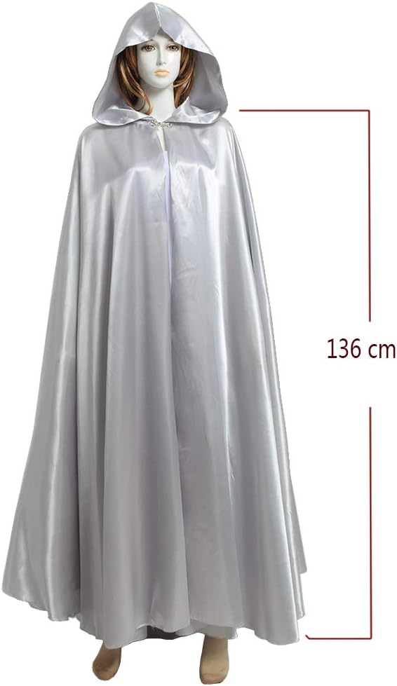 GRACEART Damen Cape Umhang Mit Kapuze Mittelalter Mantel Lang Halloween kostüm Für Hochzeit Braut Ab