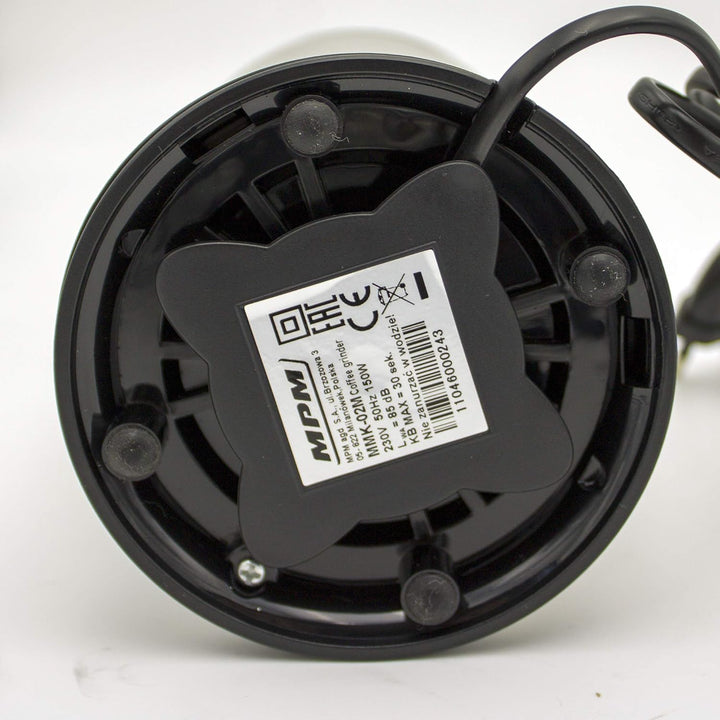 MPM - MMK-02M - Kaffeemühle - zum Mahlen von Kaffeebohnen - 50 g Behälter - 115 g/Min. - Edelstahl-S