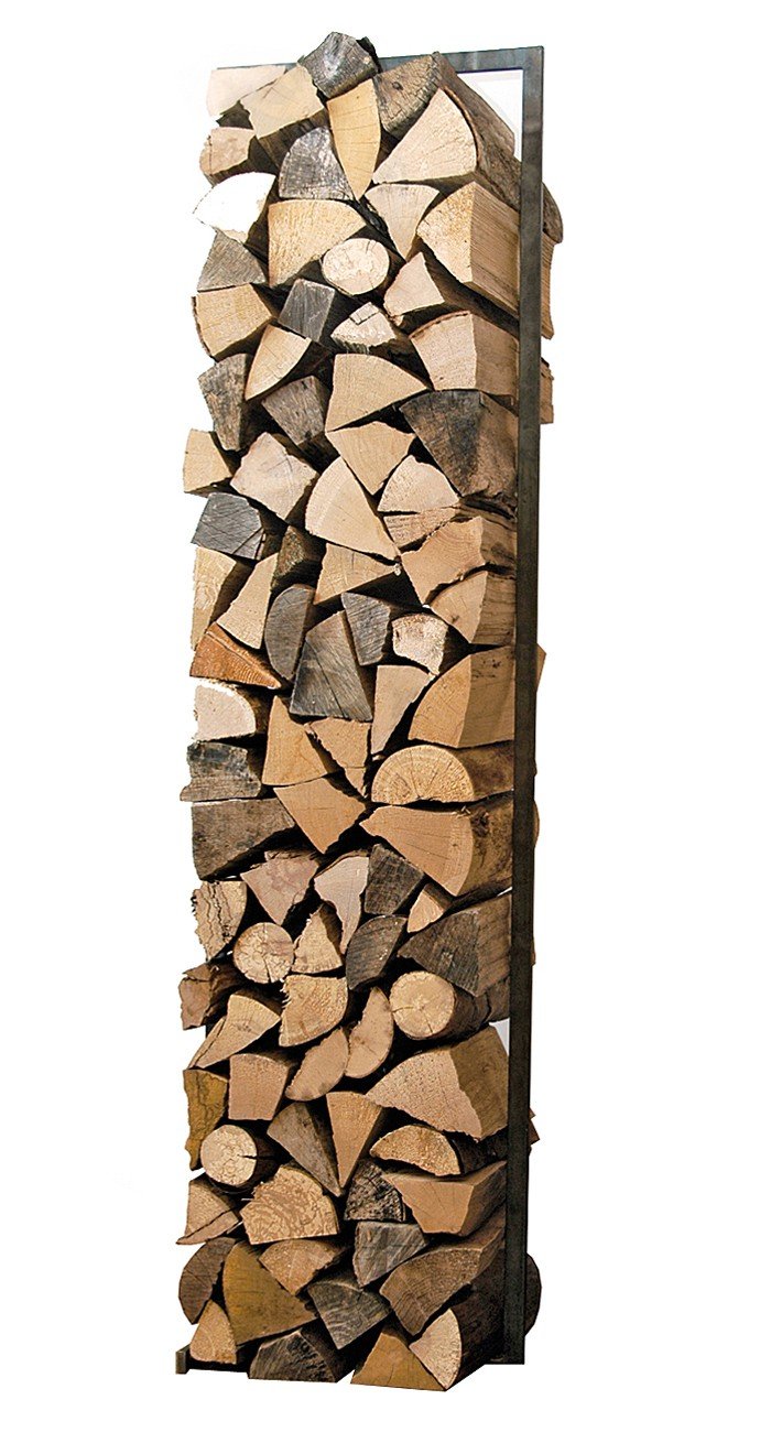 WoodTower, Gestell für Holz aus verzundertem Stahl (h150xb40cm)