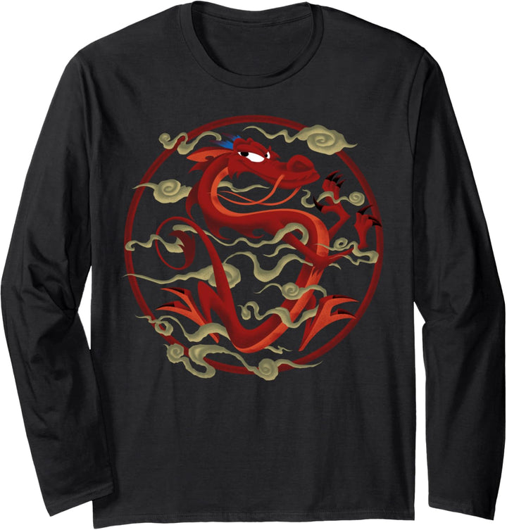 Disney Mulan Mushu Artistic Circle Portrait Langarmshirt