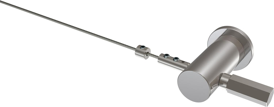 INTERDECO Seilspanngarnitur (1 Set), Gardinen-Seilgarnitur, verchromt, Tavia, inkl. 5 Meter Gardinen