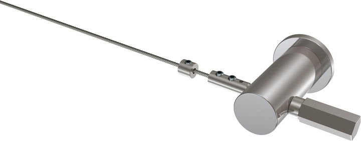 INTERDECO Seilspanngarnitur (1 Set), Gardinen-Seilgarnitur, verchromt, Tavia, inkl. 5 Meter Gardinen