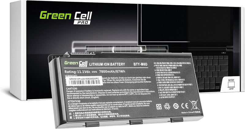 Green Cell PRO Serie BTY-M6D Laptop Akku für MSI GT60 GT660 GT680 GT683 GT70 GT780 GX660 GX680 (Orig