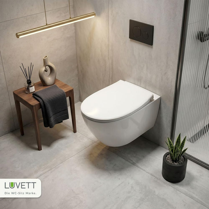 LUVETT® WC-SITZ C290, oval, doppelte Absenkautomatik Softclose, einfache Reinigung,Toilettendeckel a