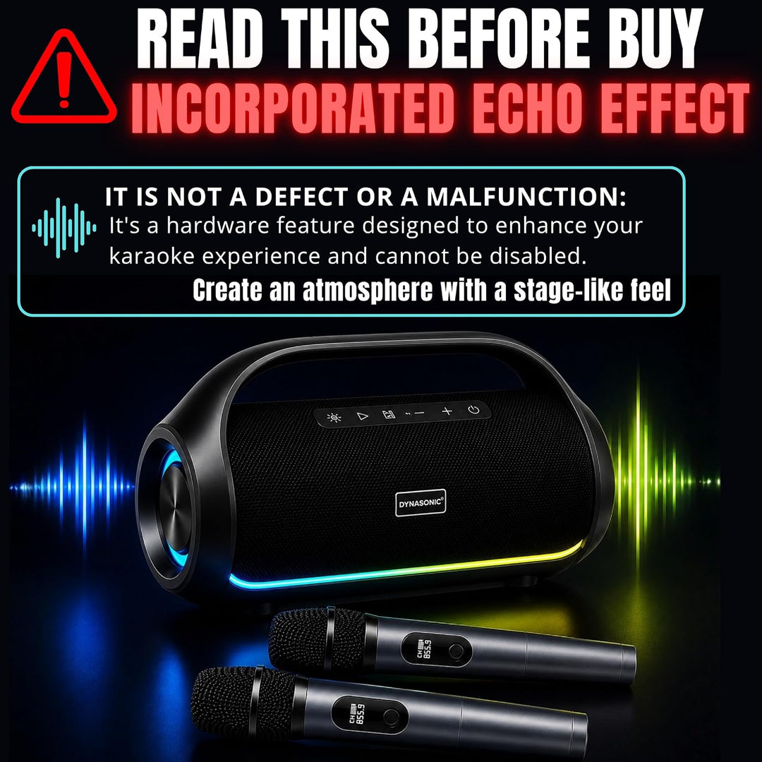 DYNASONIC S90 – IPX7 tragbarer Bluetooth Lautsprecher. Kabelloser Outdoor Lautsprecher. Stereoanlage