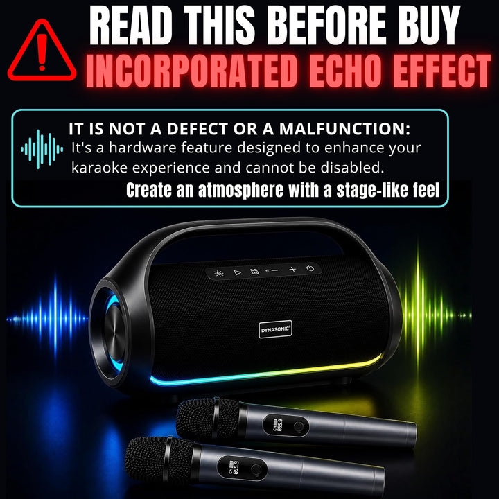 DYNASONIC S90 – IPX7 tragbarer Bluetooth Lautsprecher. Kabelloser Outdoor Lautsprecher. Stereoanlage