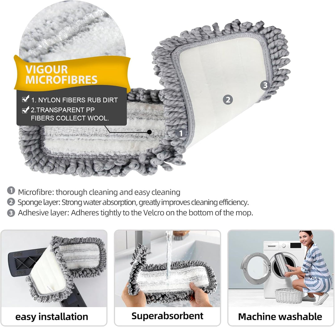 DARIS Bodenreinigungsmopp, Sprühmopp, Flachmopp für trocken und nass, mit Sprühfunktion, 1x 700 ml n