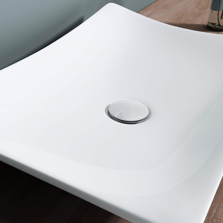 Sogood Brüssel910 Aufsatzwaschbecken, Keramik, weiss inkl. Nano-Versiegelung