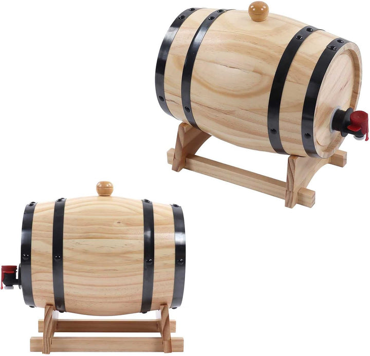 Jeffergarden Wein-Eichenfässer, Eichenfässer mit Klarer Holzmaserung für die Bar (3L), 3L