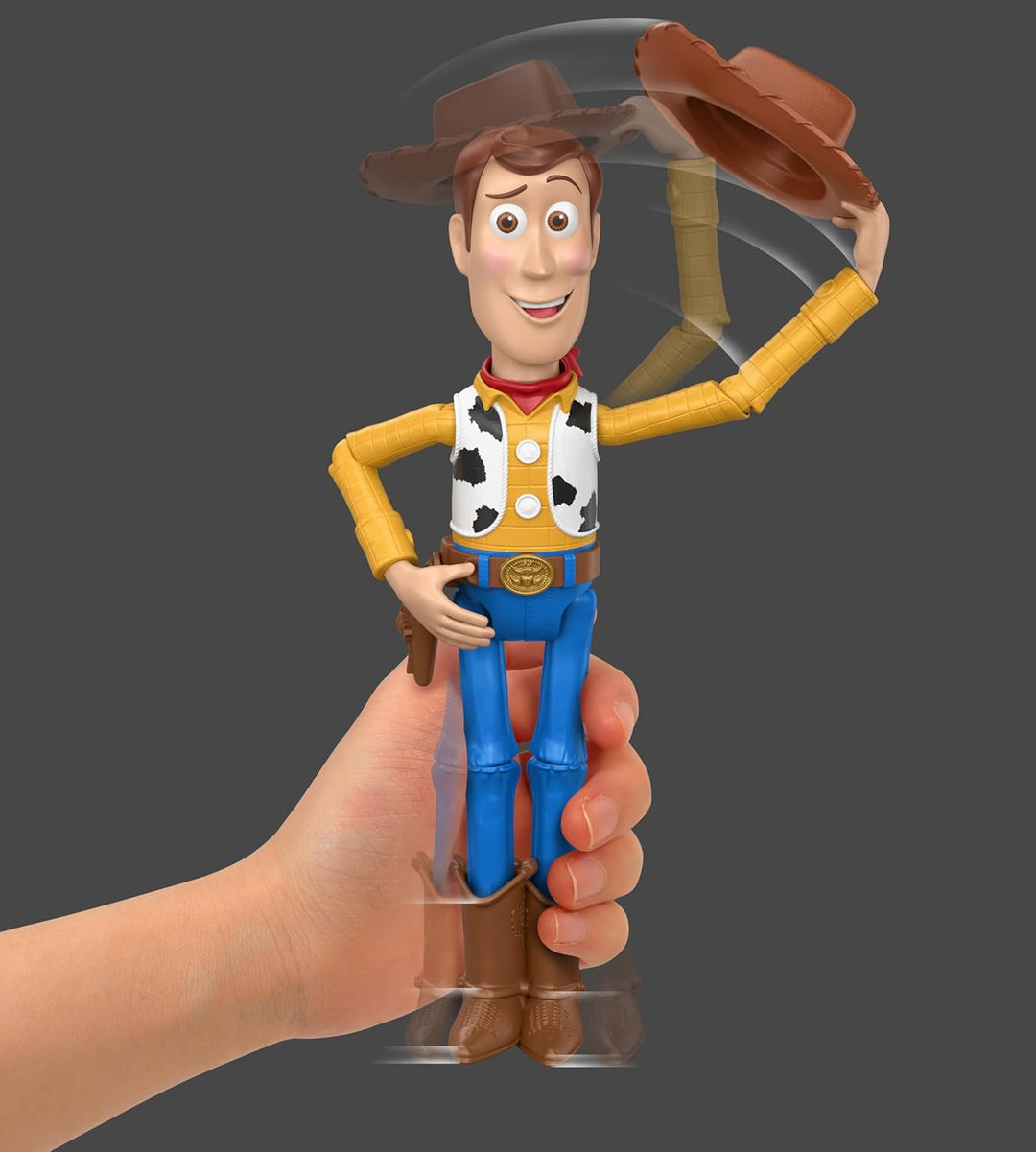 Mattel Disney Pixar Toy Story 5 grosse Woody-Figur, ca. 30 cm gross, Sheriff Woody Spielzeug aus dem