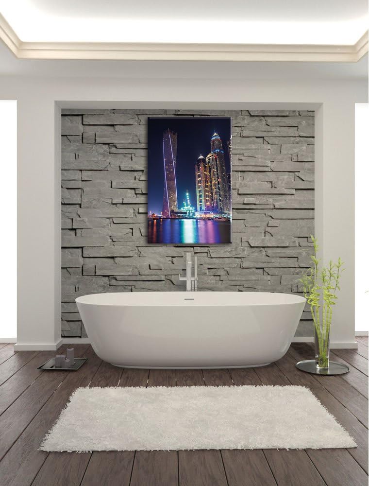 Dubai Burj al Arab, Format: 100x70 auf Leinwand, XXL riesige Bilder fertig gerahmt mit Keilrahmen, K