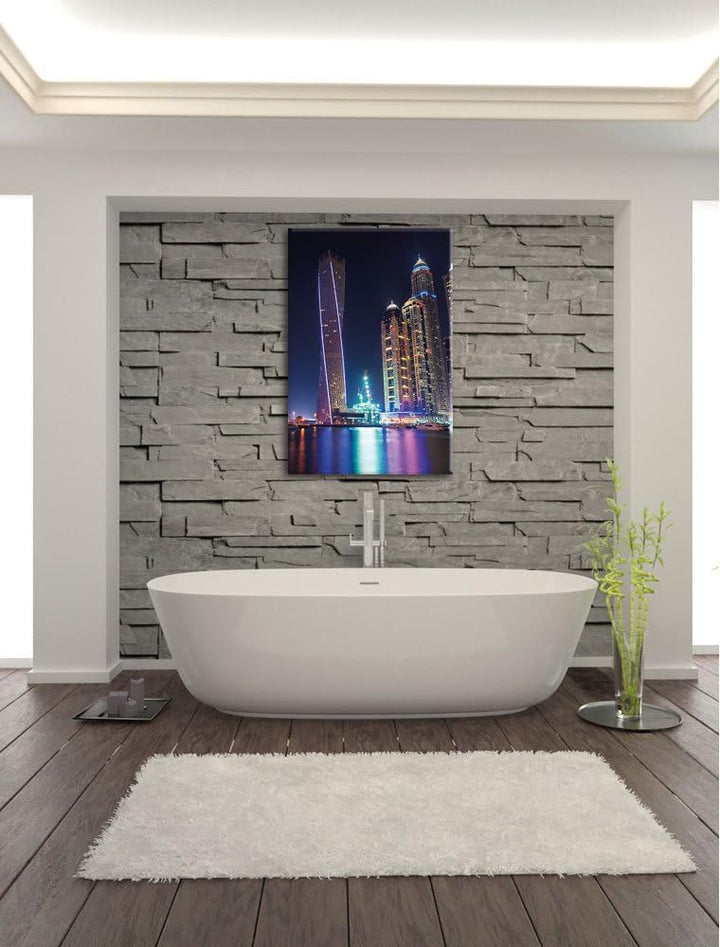 Dubai Burj al Arab, Format: 100x70 auf Leinwand, XXL riesige Bilder fertig gerahmt mit Keilrahmen, K