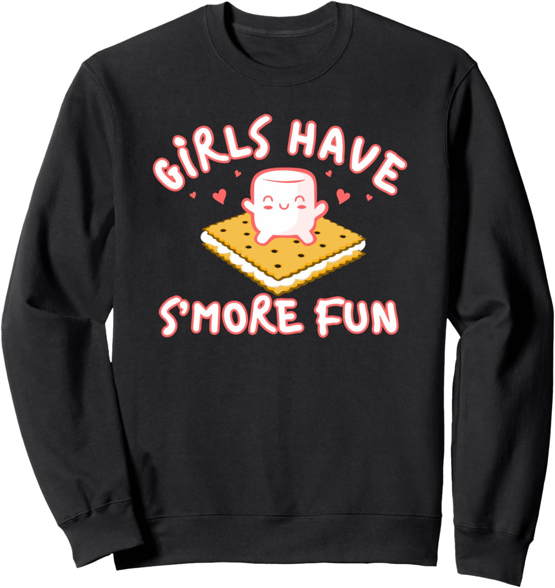 Kawaii Smores Camping Girls Funny Dancing Marshmallow Lover Sweatshirt