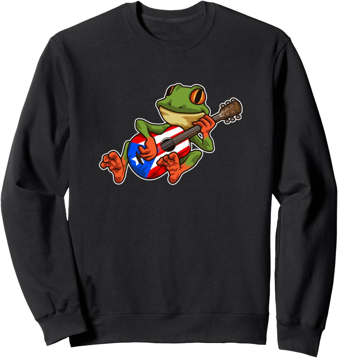 Coqui Frog Spielgitarre Boricua Animal Sweatshirt