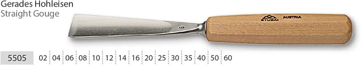 Stubai Stechbeitel Serie 55 - Form 5 : Gerades Hohleisen 35mm - 550535, 35mm