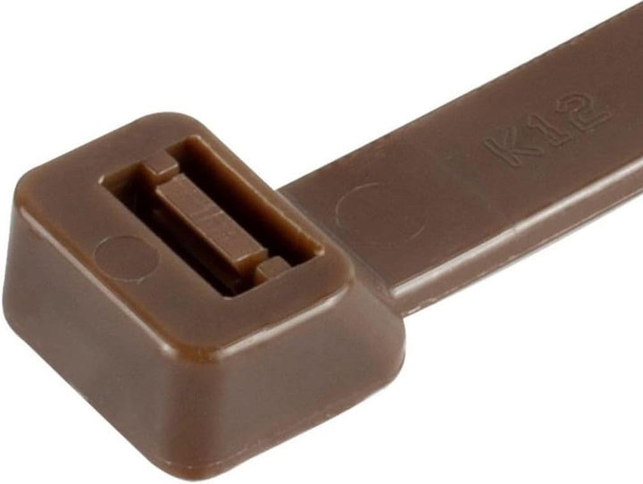 Gocableties Kabelbinder 100 Stück Braun, 450 mm x 9,0 mm mit 79,4 kg Zugfestigkeit, extra starkes, U