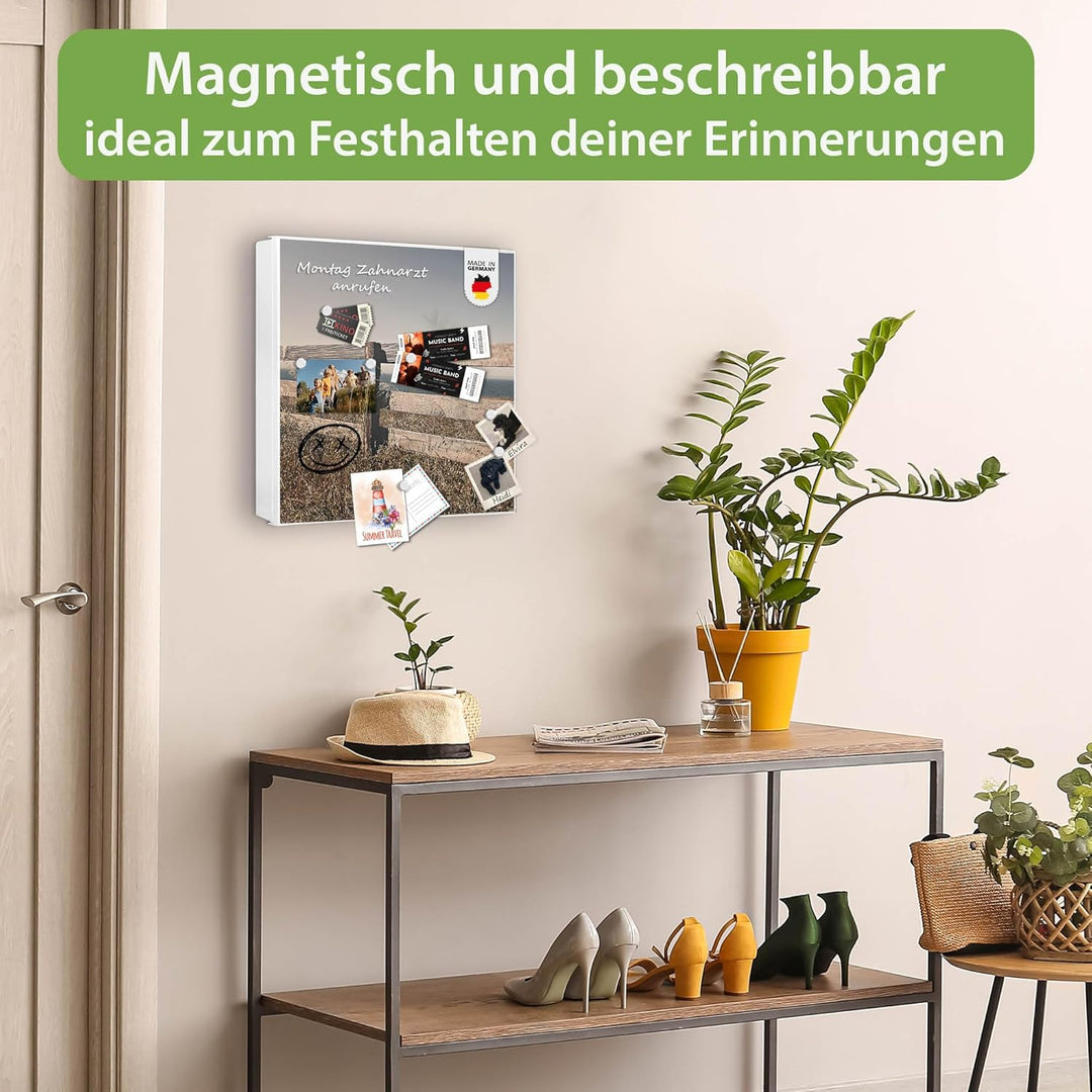 banjado Grosser Schlüsselkasten Metall - Schlüsselbox 30x30cm mit 32 Haken - Schlüsselkasten modern