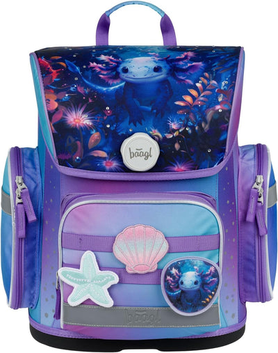 Baagl Schulranzen Jungen Mädchen Set 3 Teilig, Ergo Schultasche für 1. Klasse, Ergonomische Grundsch