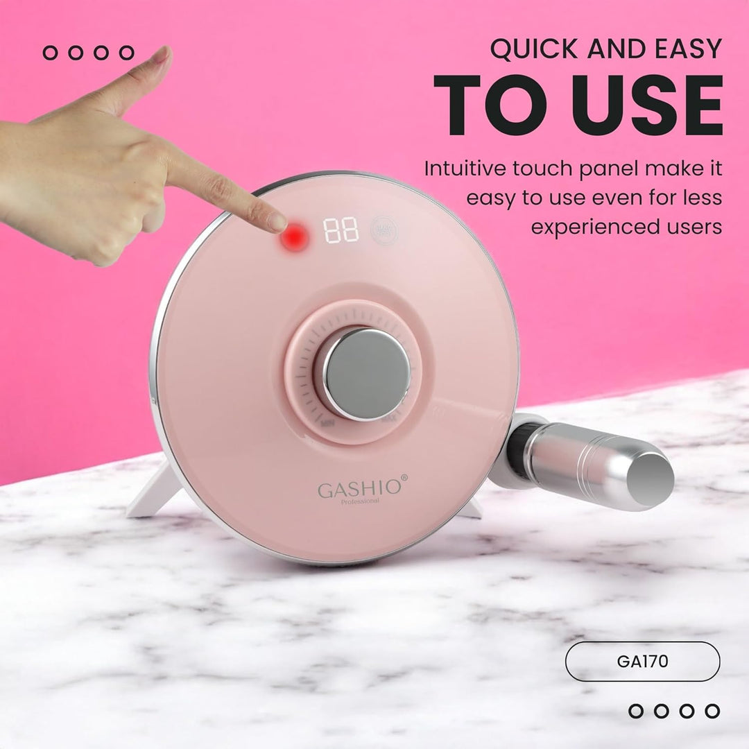 GASHIO® Nagelfräser GA170 | Nagelbohrmaschine | Nagelfeile | 68W | 45.000u/MIN | Kunststoff | Profes
