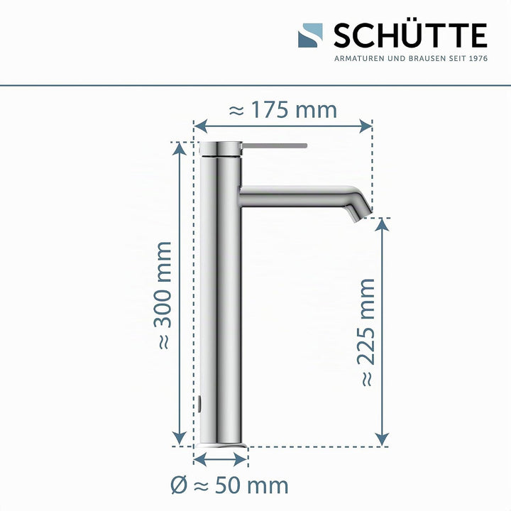 SCHÜTTE Waschtischarmatur für Aufsatzwaschbecken LOS ANGELES 33110, Wasserhahn Bad hoher Auslauf, ho