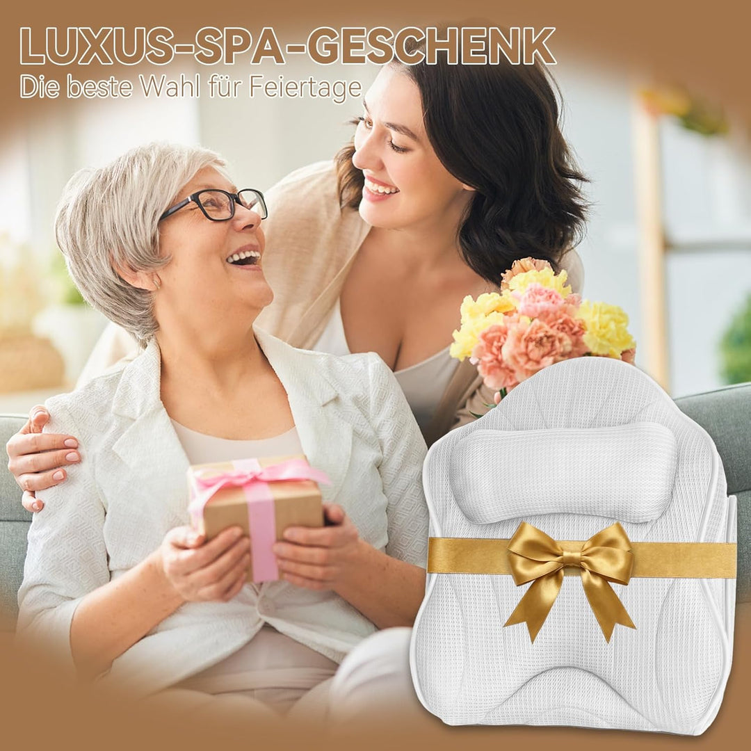 Poemland Luxus Dicke, volle Körper Badewannenkissen Mat &amp; Cushion für Badewanne Kopfstütze Hals Schu