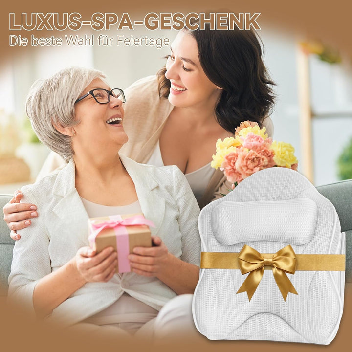 Poemland Luxus Dicke, volle Körper Badewannenkissen Mat &amp; Cushion für Badewanne Kopfstütze Hals Schu