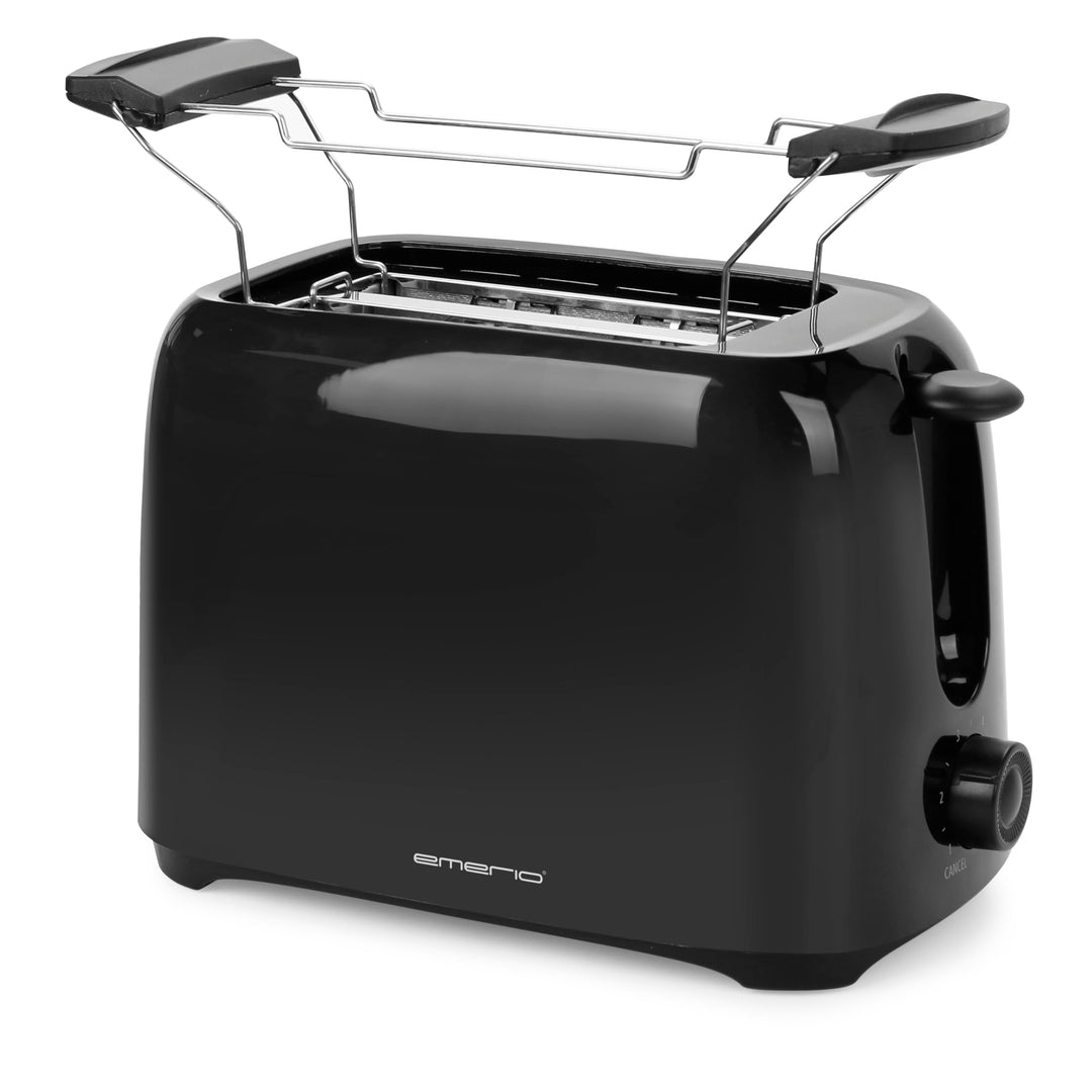 Emerio Toaster für 2 Toastscheiben mit herausnehmbarer Krümelschublade + Unterbrechungstaste + 6 ein