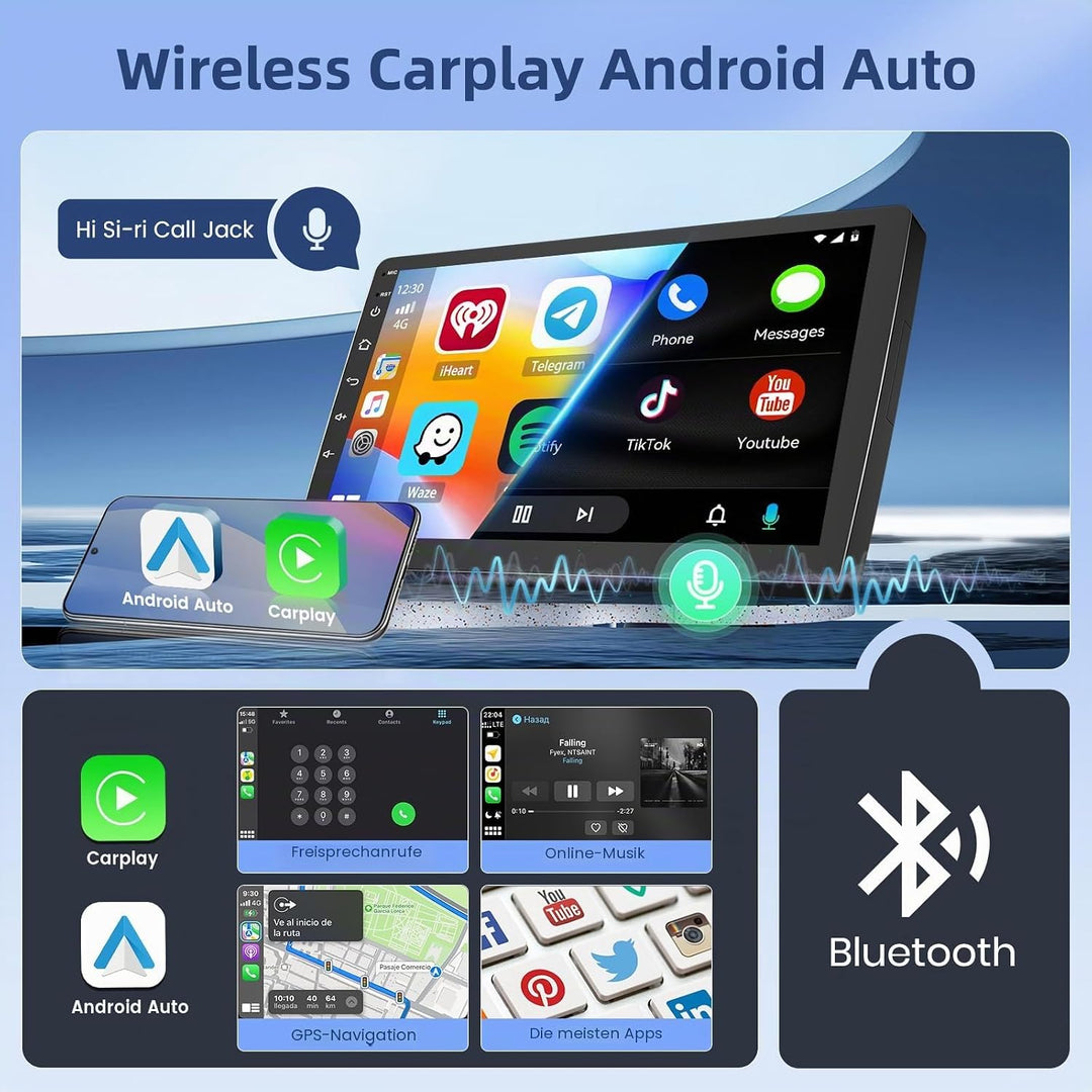 Hikity [4+64GB] Android 15 Autoradio für Opel Astra H/Zafira B/Corsa C D 2006-2010 Radio CarPlay And