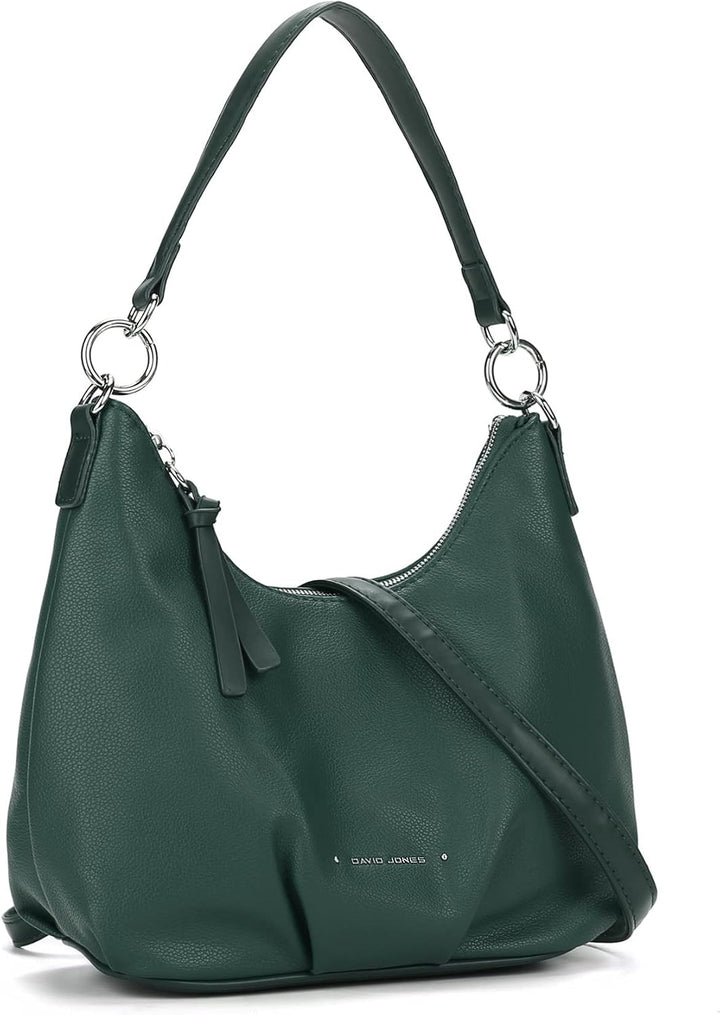 David Jones - Damen Hobo Schultertasche - Mittelgrosse Handtasche PU Weiche Leder - Kleine Shopper T