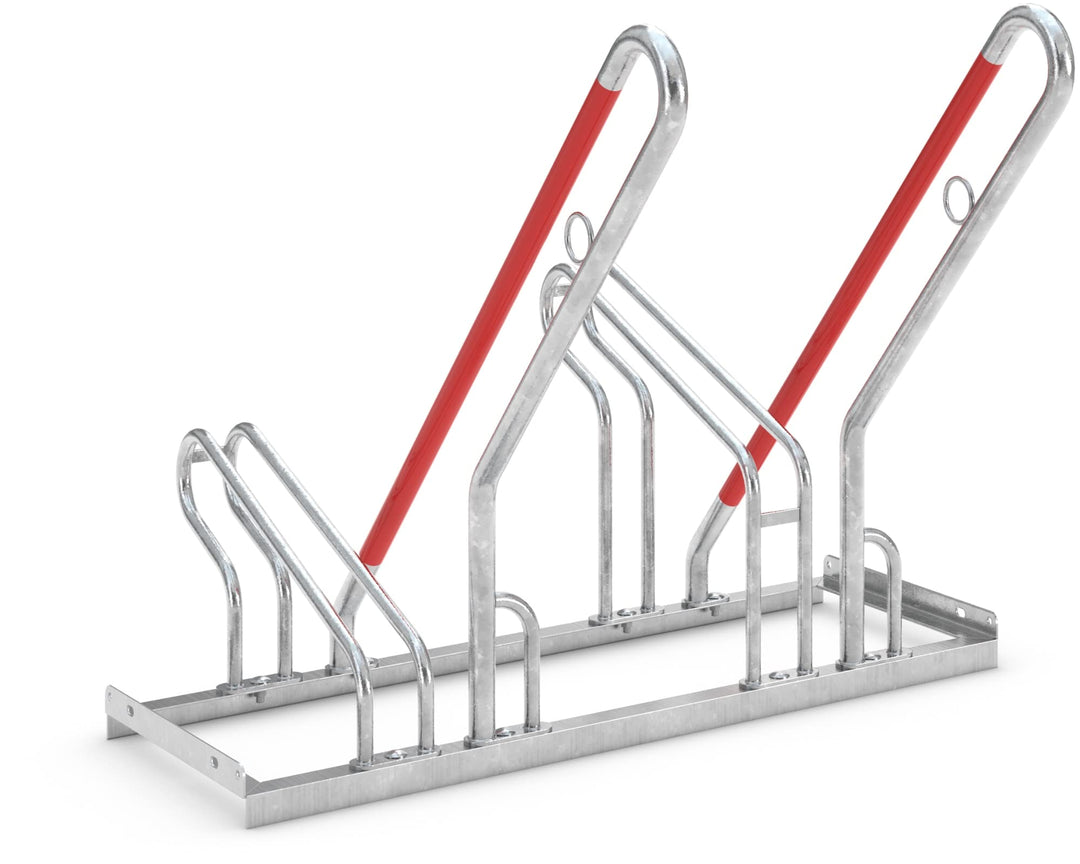 Anlehnparker 2502 XBF | Fahrradständer einseitig | für 2 extra breite Fahrräder | erweiterbar | Abwe