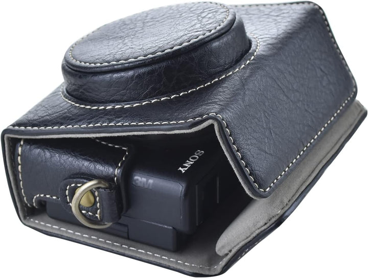 Rieibi ZV1 Tasche – Vintage Kameratasche aus PU-Leder für Sony ZV1 ZV-1 DSLR-Kamera – Schutzhülle mi