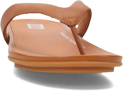 Fitflop Damen Gracie Leder Zehentrenner Flipflop 36 EU Schmal Light Tan, 36 EU Schmal Light Tan