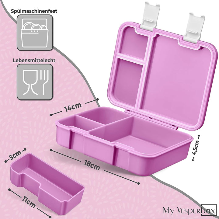 My Vesperbox® Brotdose für Kinder mit Fächern [JIN] - Lunchbox mit Trennfächern - Bento Box - Jausen