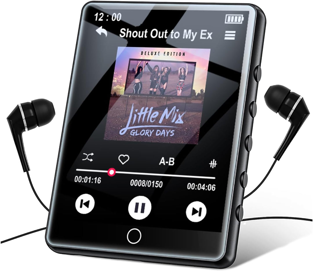 64GB MP3-Player Bluetooth 5.1, 2,8-Zoll-Touchscreen-Musikplayer, Tragbarer MP3 Player mit HD-Lautspr