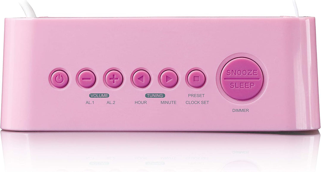 Lenco Cr-205 Kinderwecker - Zwei Stunden Aufwachen - Ukw-Pll-Radio - Schlummerfunktion - Dimmer - Au