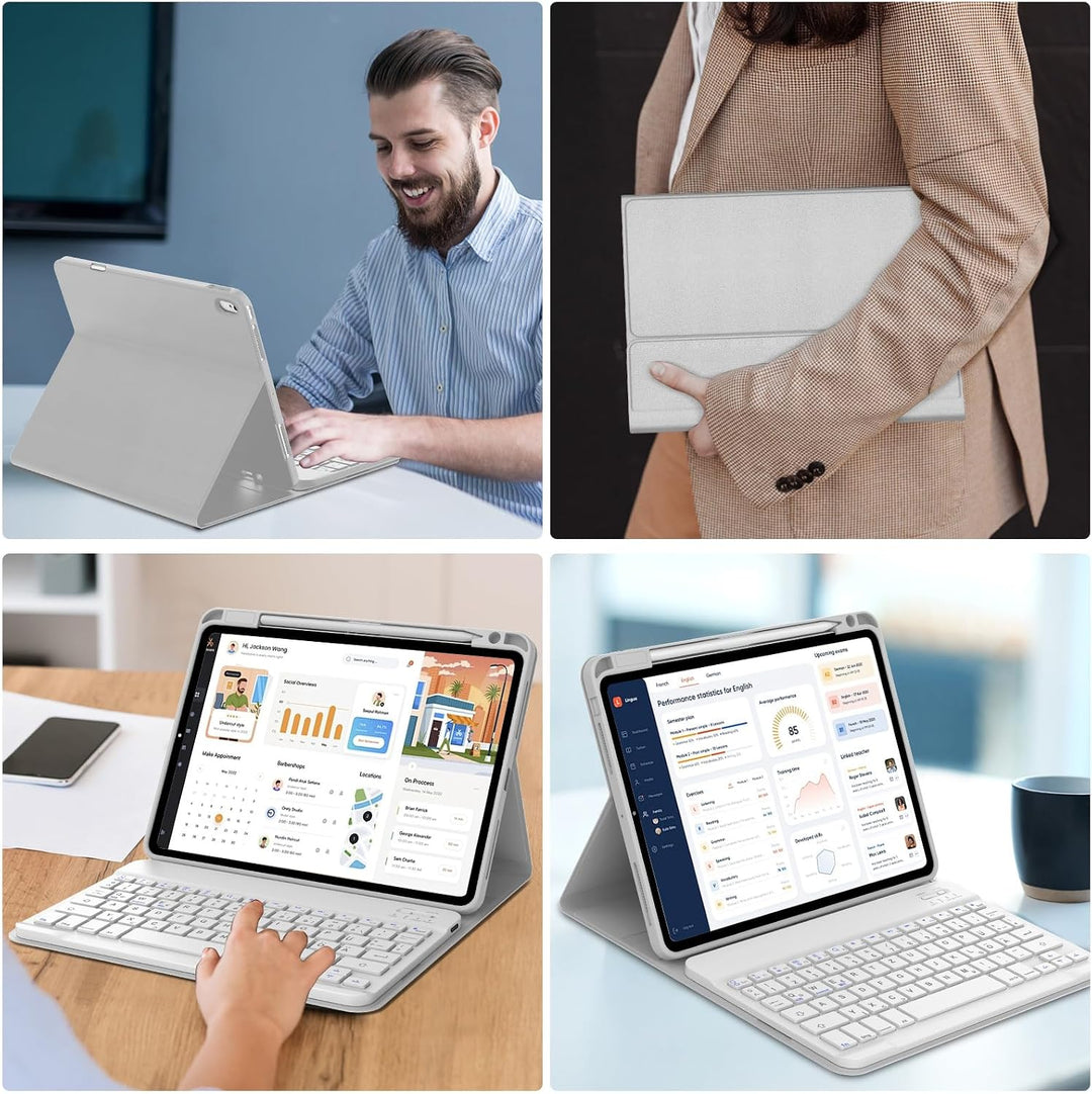 Tastatur für iPad Air 11 (M4 2026/M3 2025/M2 2024)/iPad Pro11/Air 5./4. Gen | Mit Magnetisch Abnehmb