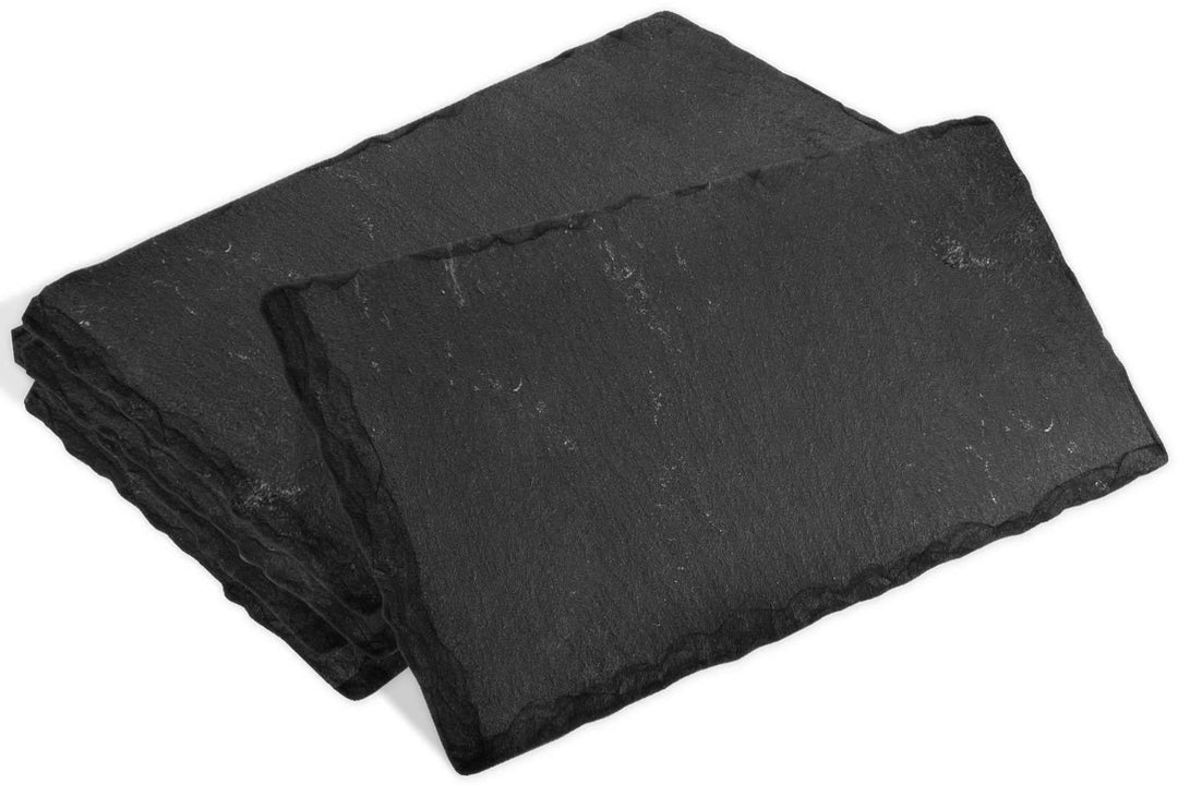 mtb more energy 5er Set Schiefertafel Schiefer Schild Platte - 30 x 15 cm - rechteckig - DIY - zum s